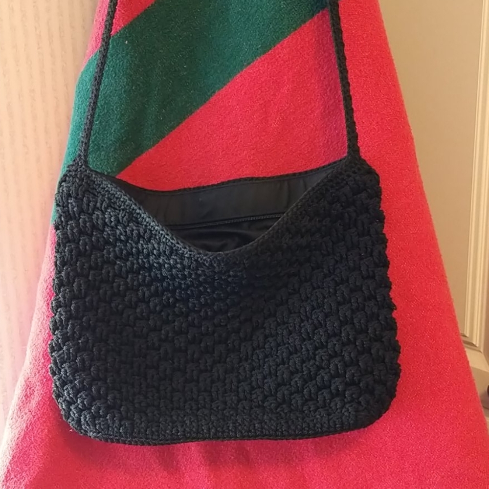 Authentic black woven Sak bag